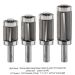 CARBIDE TIPPED ALTERNATING SHEAR JUMBO FLUSH TRIM BIT, 4-FLUTE, DUAL BEARING, 1/2"SH, 1-1/8"D, 4-PC SET