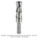 SOLID CARBIDE COMPRESSION PATTERN FLUSH TRIM , 2+2 FL, 1/2" SH, 3/4" DIA, 1-5/8" LOC, 4" OAL