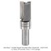 CARBIDE TIPPED TEMPLATE PATTERN BIT, 2-FL, 1/2" SH, 3/4" DIA, 1-1/4" CL, 3" OAL, DOUBLE BEARING