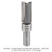 CARBIDE TIPPED TEMPLATE PATTERN BIT, 2-FL, 1/2" SH, 3/4" DIA, 1-1/2" CL, 3-1/4" OAL, DOUBLE BEARING