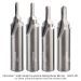 SOLID CARBIDE COUNTERSINK SLOTTING BITS, 2-FL, #6, #8, #10, #12, 1/2" SH, 4-PC SET