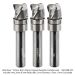 CARBIDE HEAD BOWL BIT, 3-FL, 8mm SH, 12mm DIA, UP CUT, 10mm CL, 57mm OAL, 3-PC SET