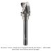 CARBIDE HEAD DEEP REACH BOWL BIT, 3 FL, 8mm SH, 16mm DIA, UP CUT, 16mm CL, 3mm RAD, 73mm OAL