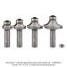 CARBIDE TIPPED ROUNDOVER SET #2 - 2-FL, 1/2" SH, 5/8" BEARING, 4-PC SET INCLUDING BEADING BEARING