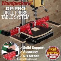 DP-PRO Drill Press Table with extension wings open mounted to Powermatic drill press.