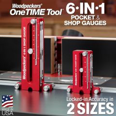 6-in-1 Gauges shown on router table side by side.