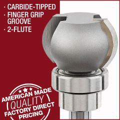 carbide tipped finger groove 2 flute router bits