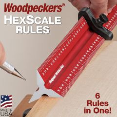 HexScale hooked on edge of board with stop at end of board.