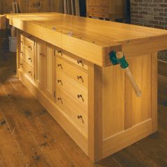Woodsmith Cabinet-Base Workbench Standard Plan & Premium Shop Drawings 
