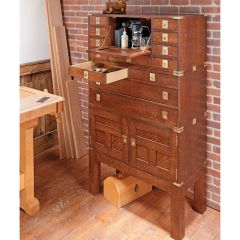 Woodsmith Campaign-Style Tool Cabinet Standard Plan & Premium Shop Drawings 