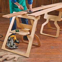 Woodsmith Fold-Flat Sawhorses Plan 