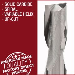 Variable Helix Solid Carbide Up Cut Spiral Router Bit