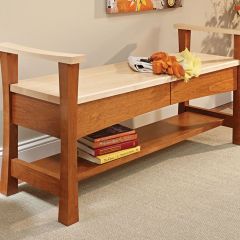 Woodsmith Stylish Curved Bench Plan