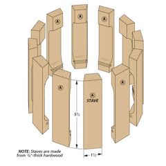 Woodsmith Turned Canisters Standard Plan & Premium Shop Drawings 