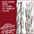 solid carbide spiral 1/2" shank 1/2" diameter 3 flute
