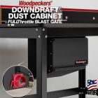 Downdraft Dust Cabinet including the FullThrottle Blast Gate.